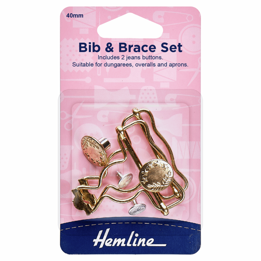 Bib & Brace Set Gold 40mm 