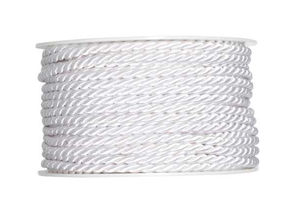 4mm Twisted Rayon Cord White 