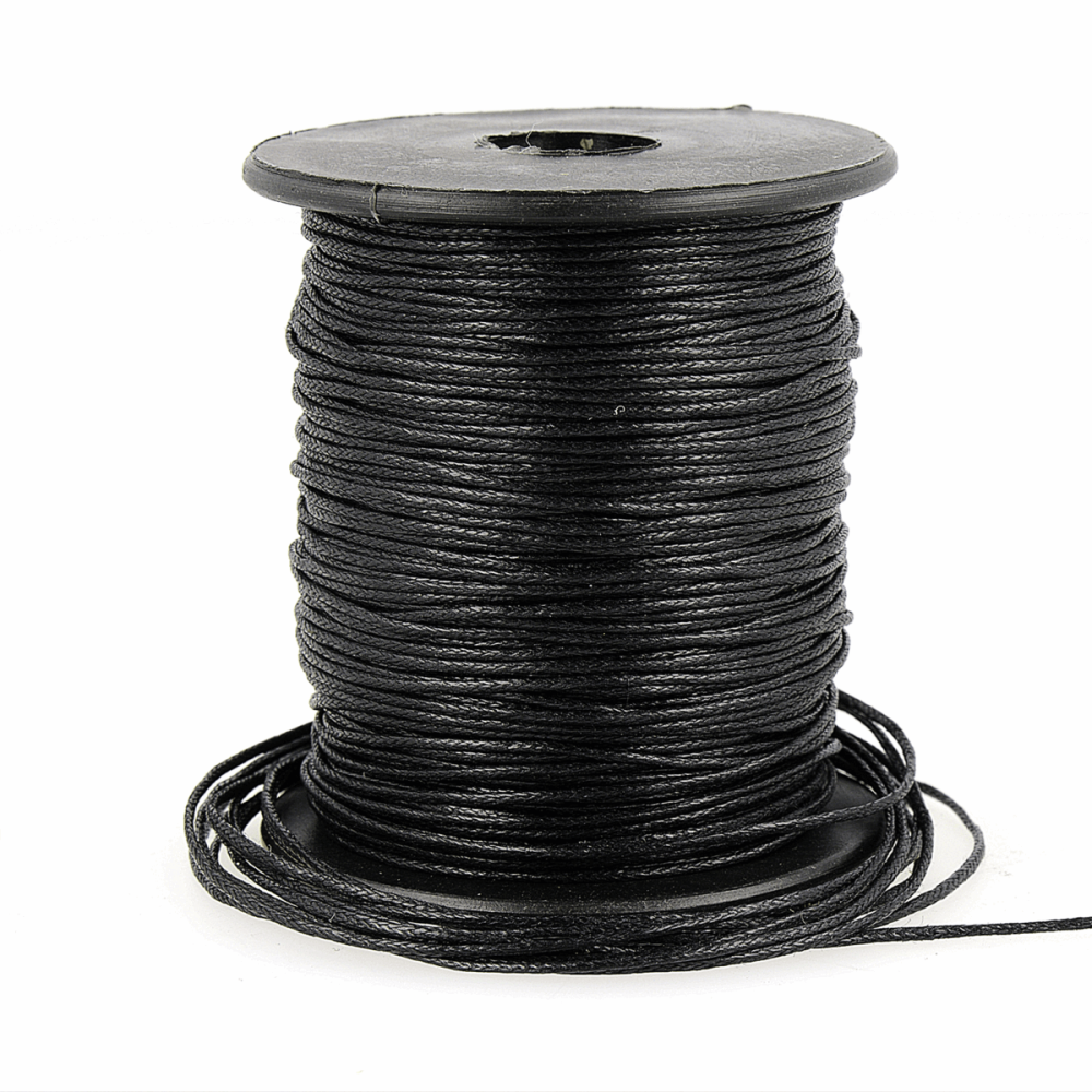 Faux Leather Cord 1mm Black 