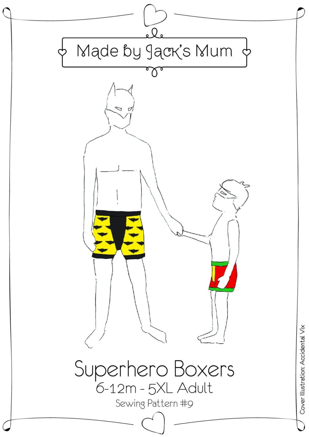Made By Jacks Mum Superhero Boxers 6-12m to 5XL