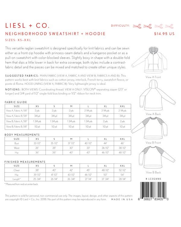 Liesl & Co Neighborhood Sweatshirt & Hoodie 