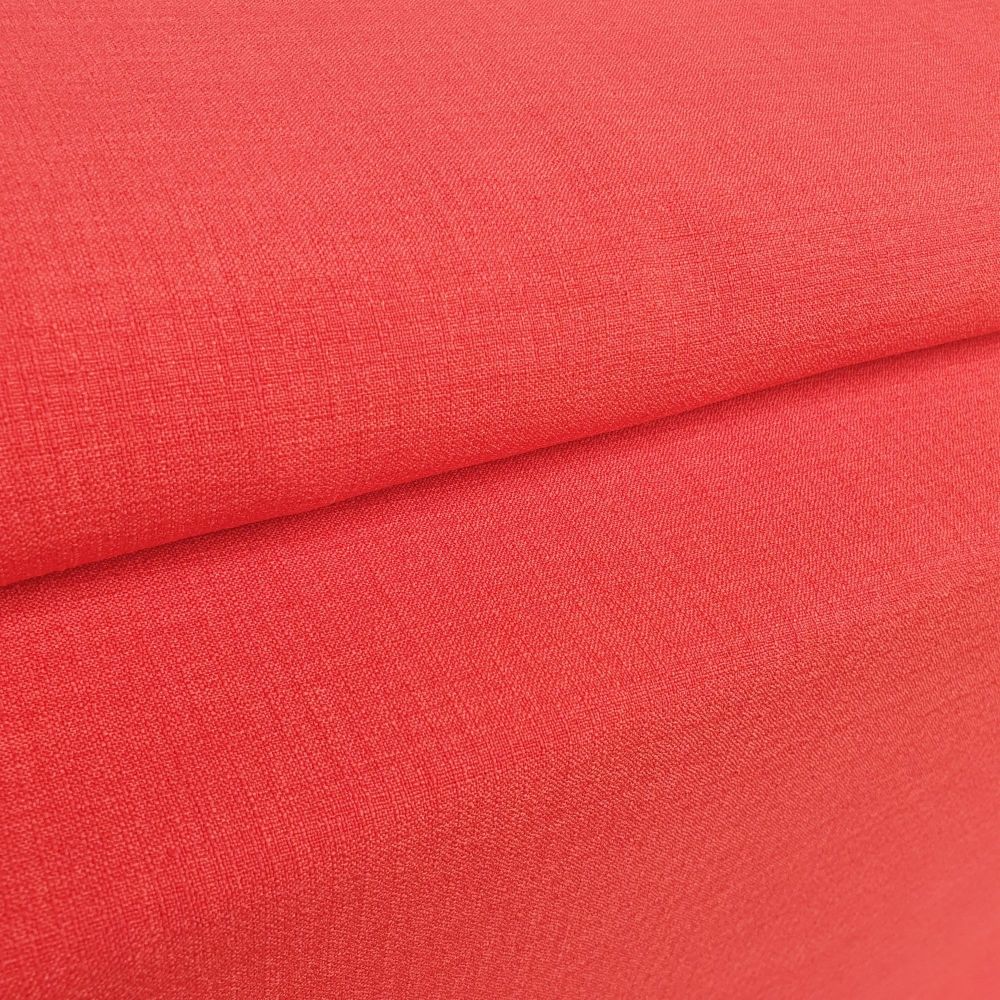 Polyester Linen Look Fabric Red 