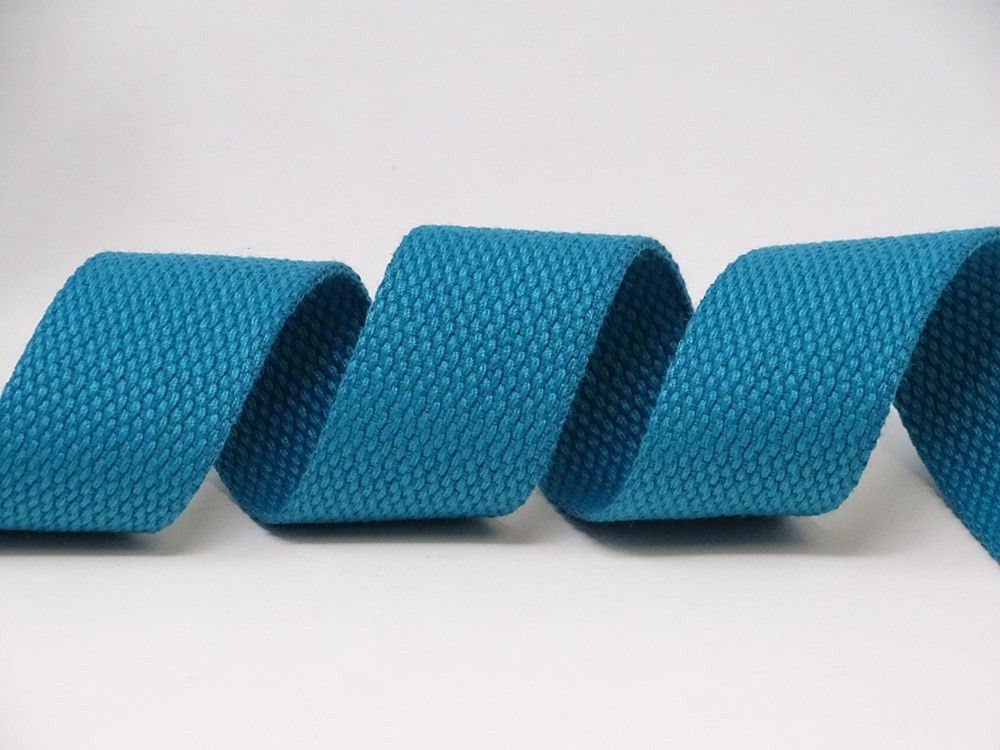 30mm Teal Bertie's Bows Cotton Blend Heavy Weight Webbing
