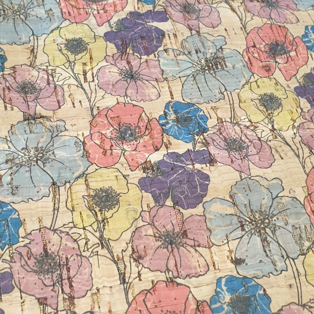 Poppy Cork Fabric