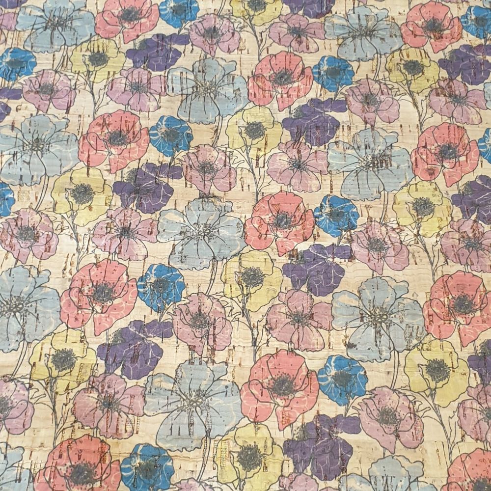 Poppy Cork Fabric