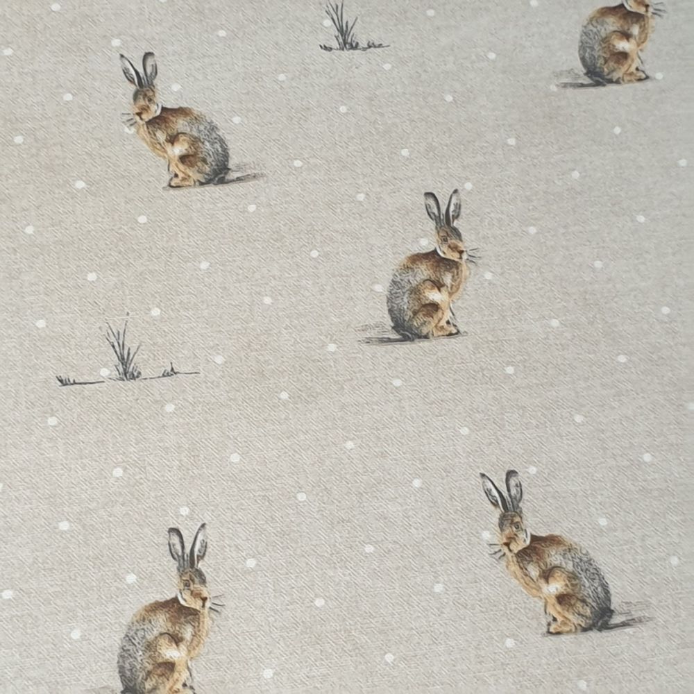OilCloth Fabric Hares 