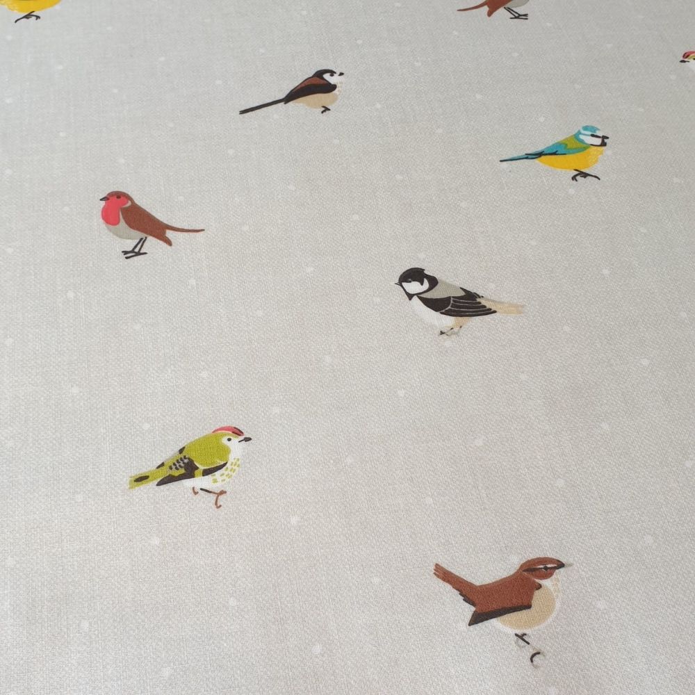OilCloth Fabric Birds Matt