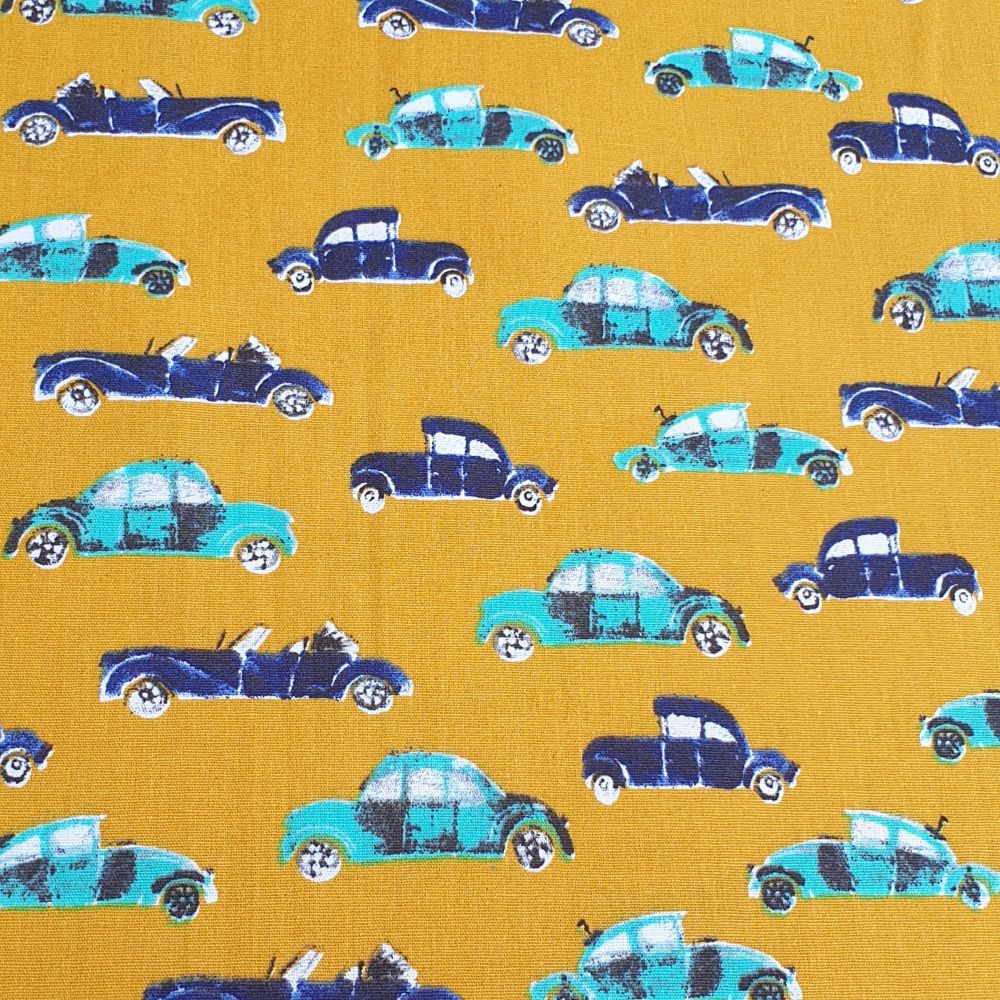 Cool Cars Cotton Fabric 