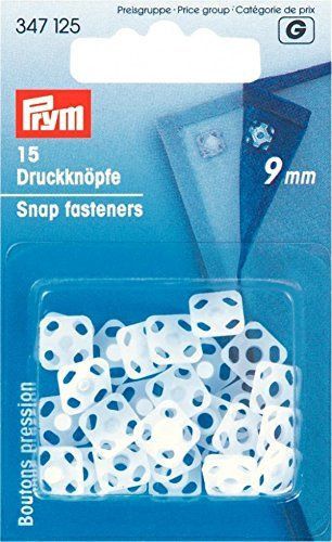 Prym Sew-On Snap Fasteners plastic white square 9 mm