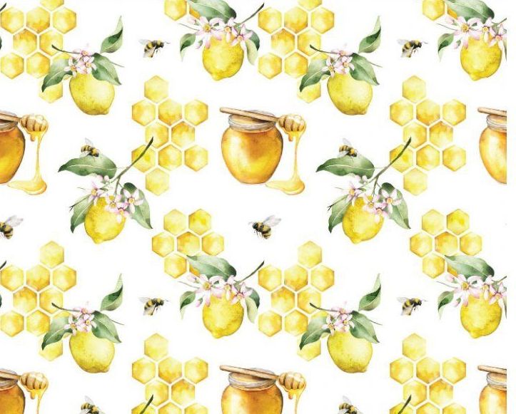 Little Johnny Cotton Fabric Honeycombe Lemons 
