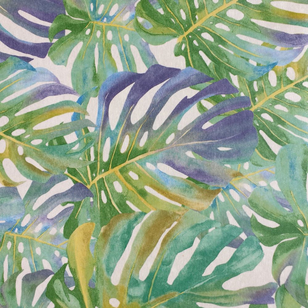 OilCloth Tropical Leaves Greens 