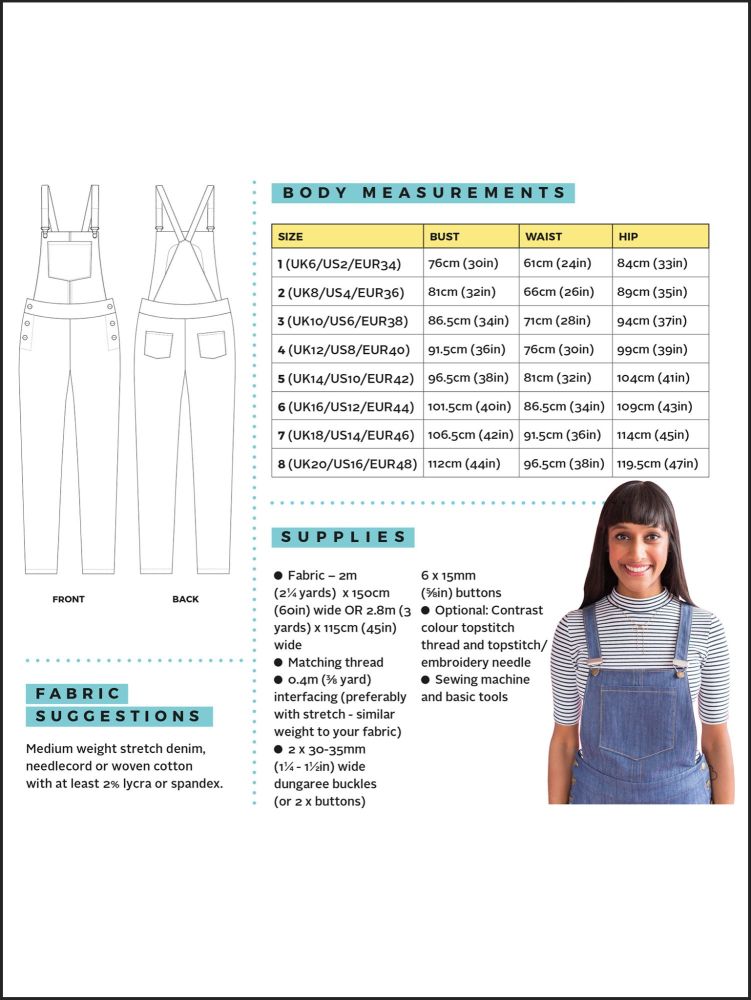 Tilly And The Buttons Sewing Patterns Mila Dungarees