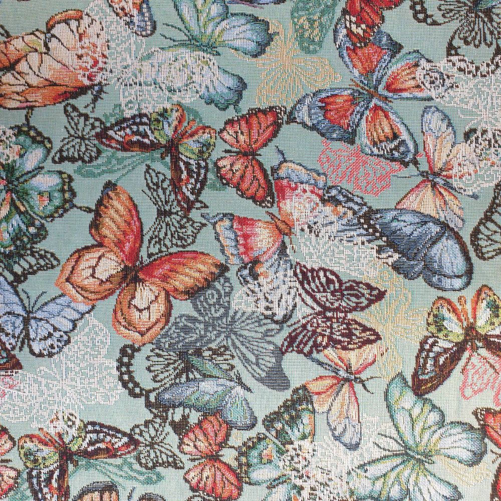 New world tapestry fabric - Upholstery fabrics - greens teals and corals