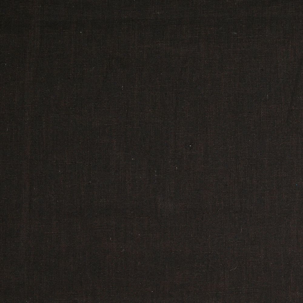 Plain Washed Linen Fabric Black 5001