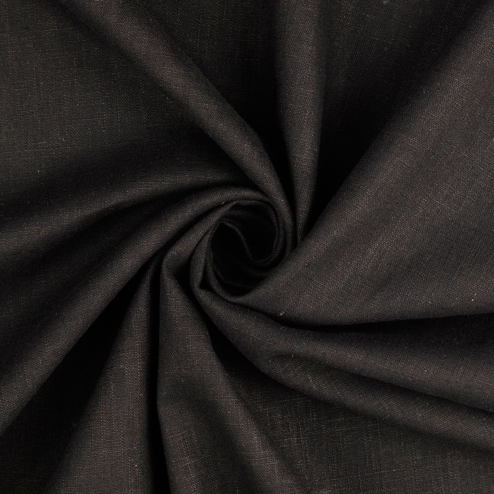 Linen Fabric Black 