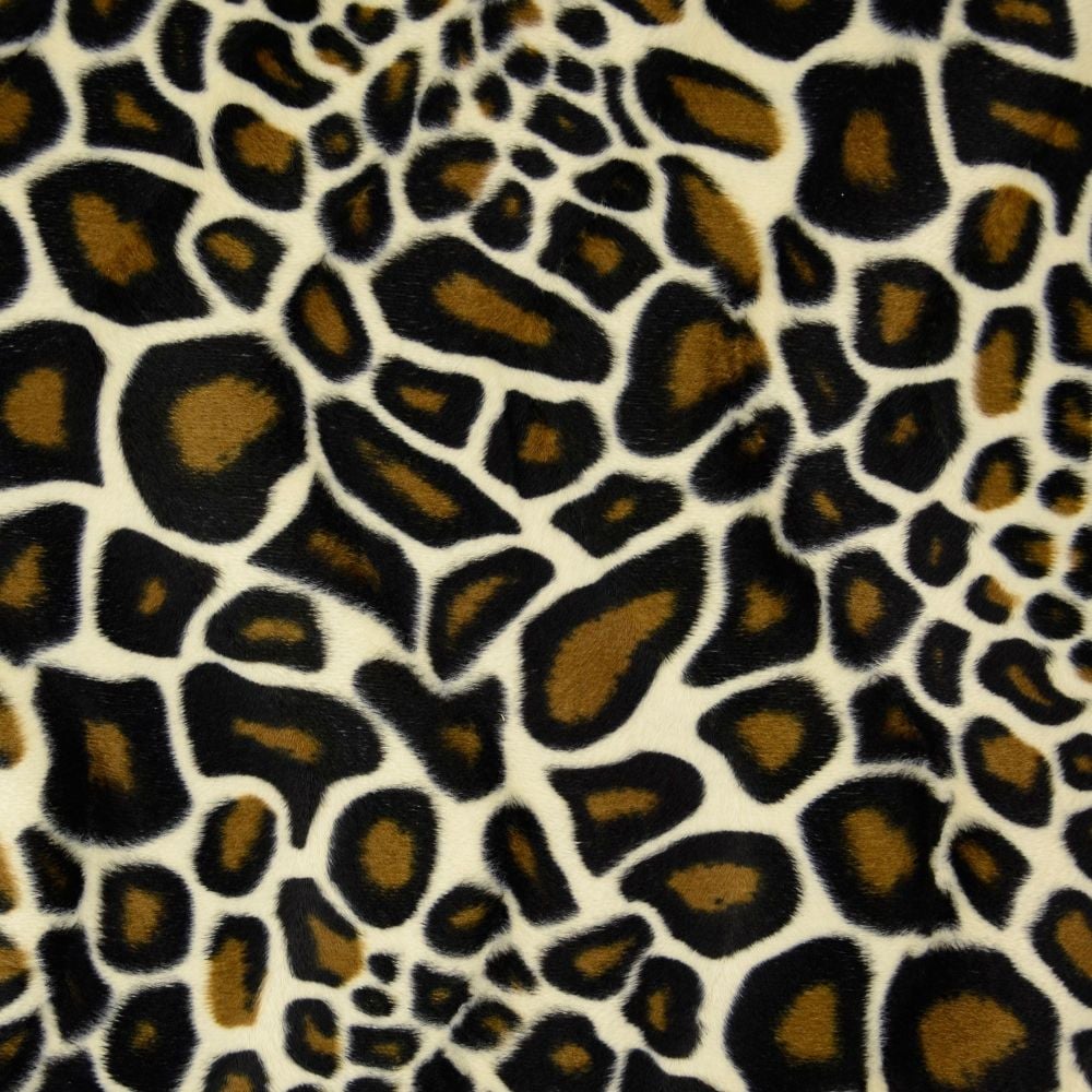Faux Fur Fabric Giraffe Print 