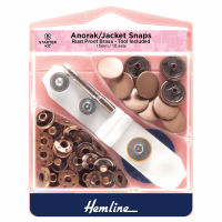 Hemline Anorak/Jacket Snaps Bronze 15mm 
