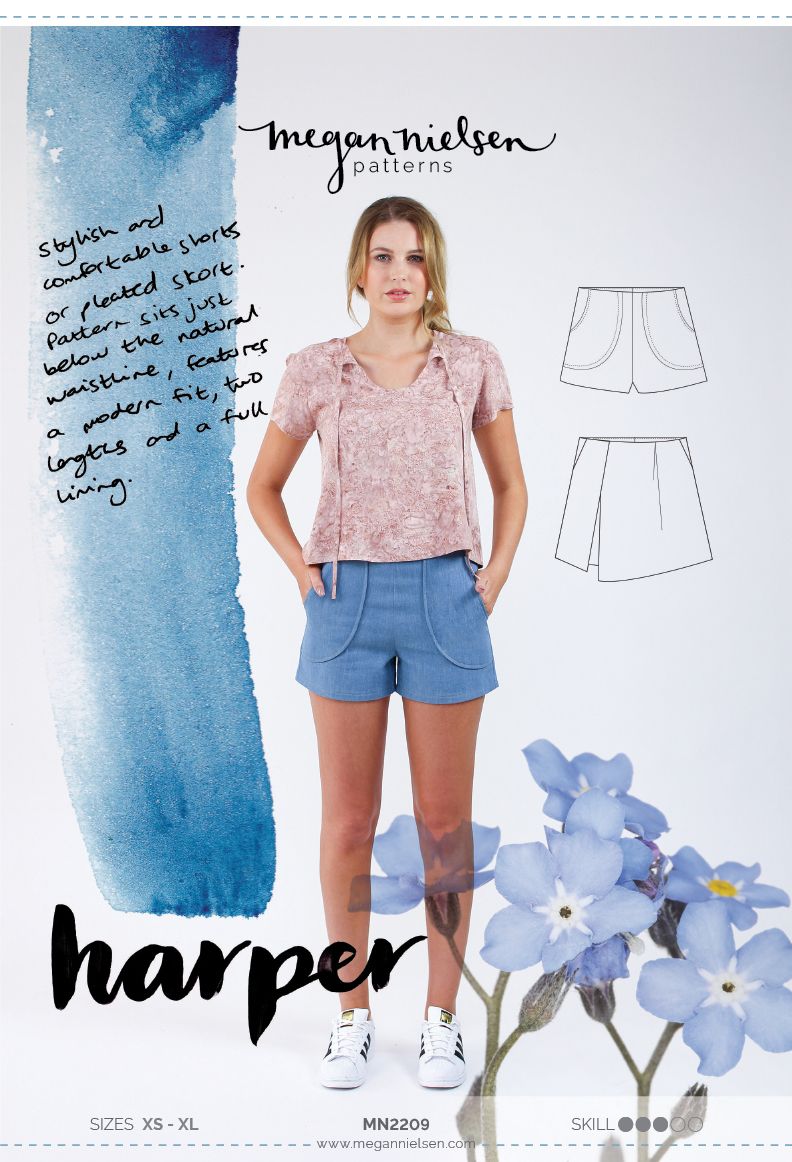 Megan Nielsen Harper Shorts & Skort Sewing Pattern 