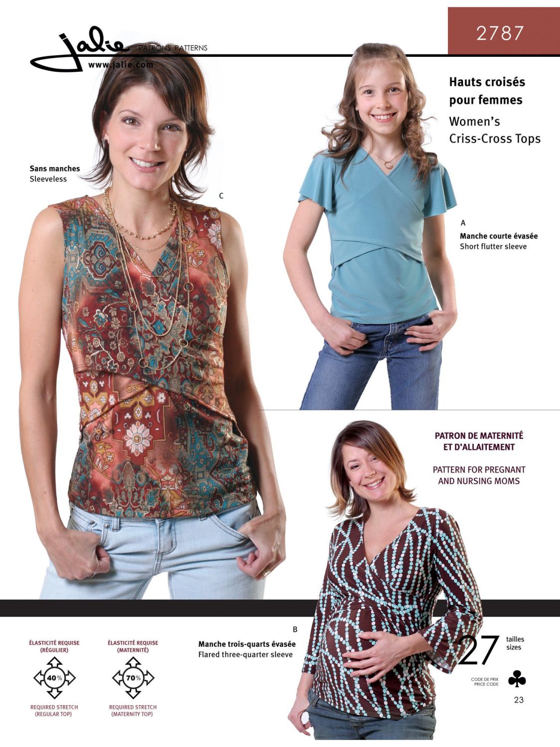 Sewing Pattern Blouse Courte Duo For Woman And Kid LOUISE Blouse