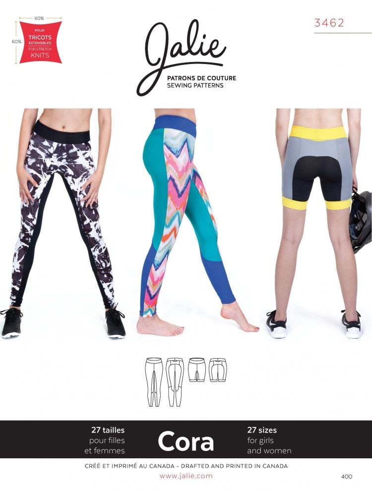 Jalie 3462 Cora Running Tights & Shorts For Girls And Women 