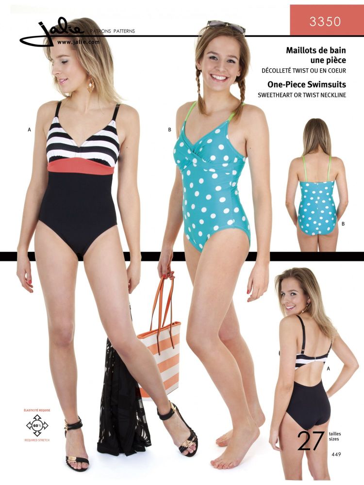 Jalie 3350 One Piece Swimsuit For Girls and Women