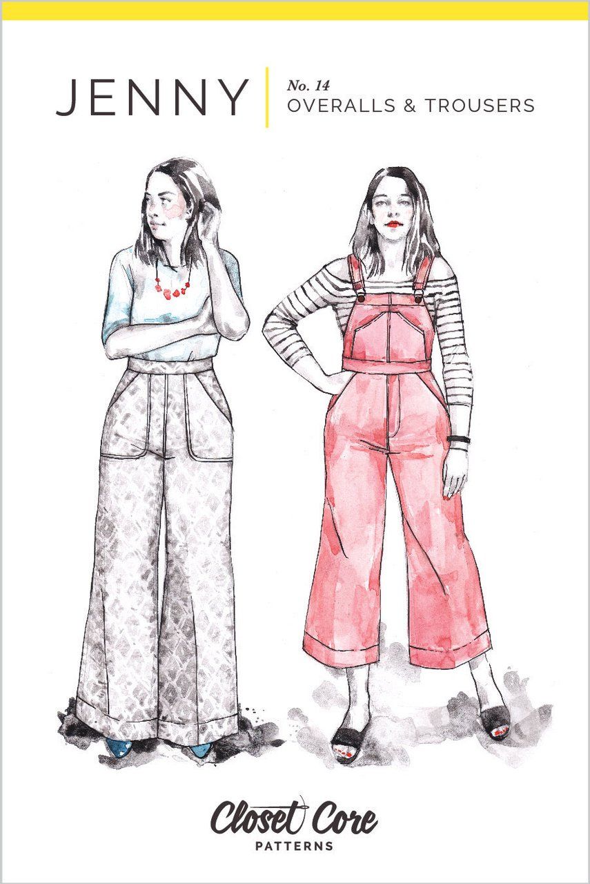 Closet Case Jenny Overalls, Trousers & Shorts Sewing Pattern 