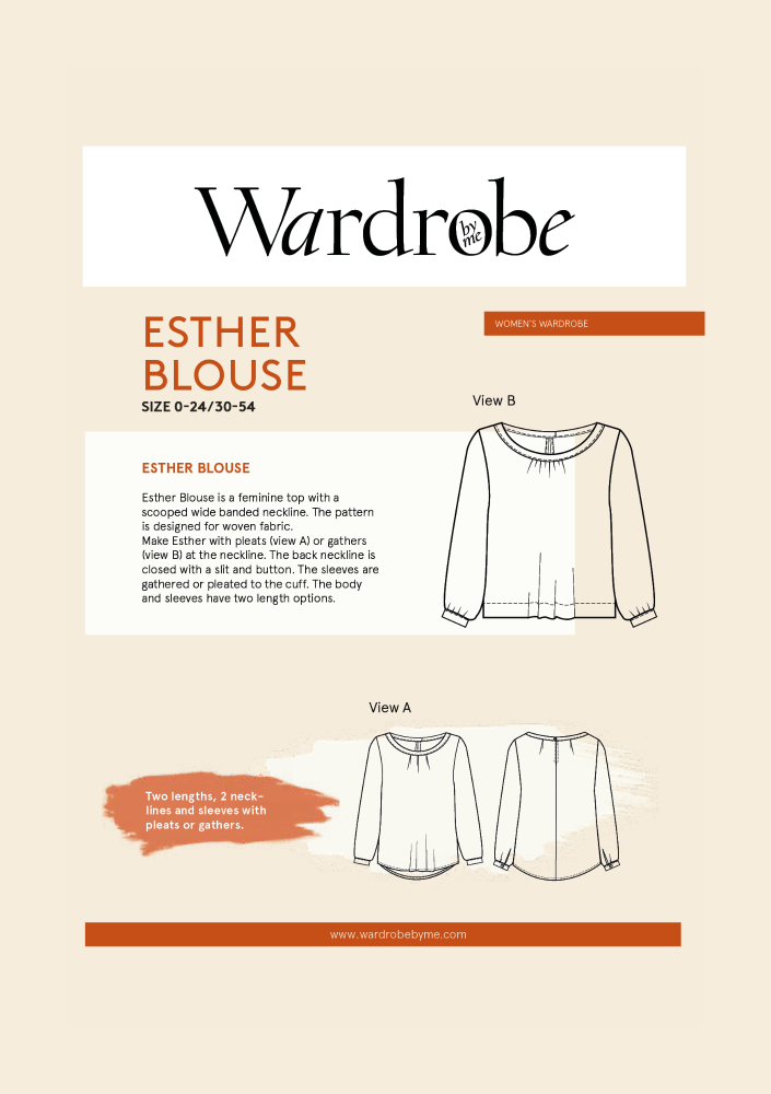 Wardrobe By Me Esther Peasant Blouse Sewing Pattern