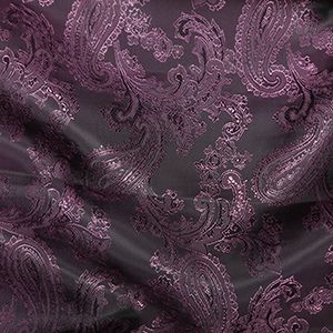 Paisley Jacquard Dress Lining Fabric Purple/Pink