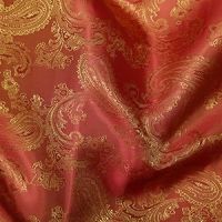 Paisley Jacquard Dress Lining Fabric Burnt Orange 