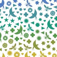 Makower By Alison Glass Cotton Fabric Birds & Bees In Day