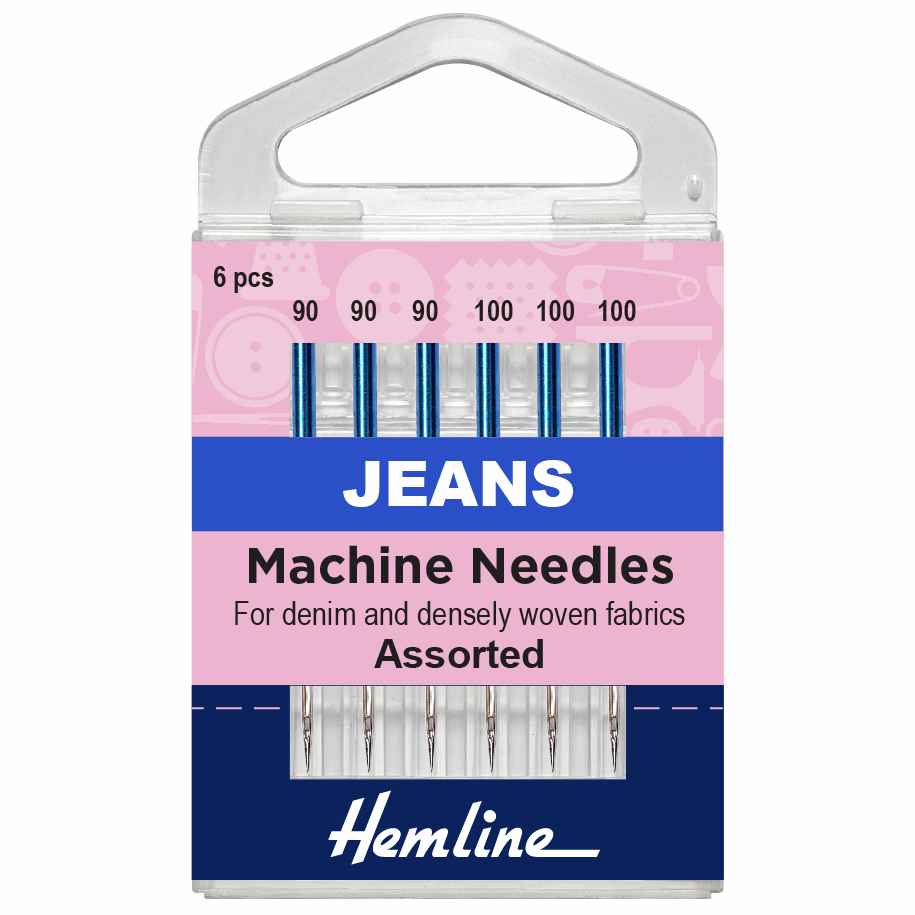 Hemline JEAN Needles Assorted 90/100 Regular 