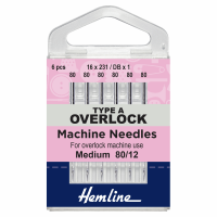Hemline Overlock Machine Needles 80/12 Type A Medium 