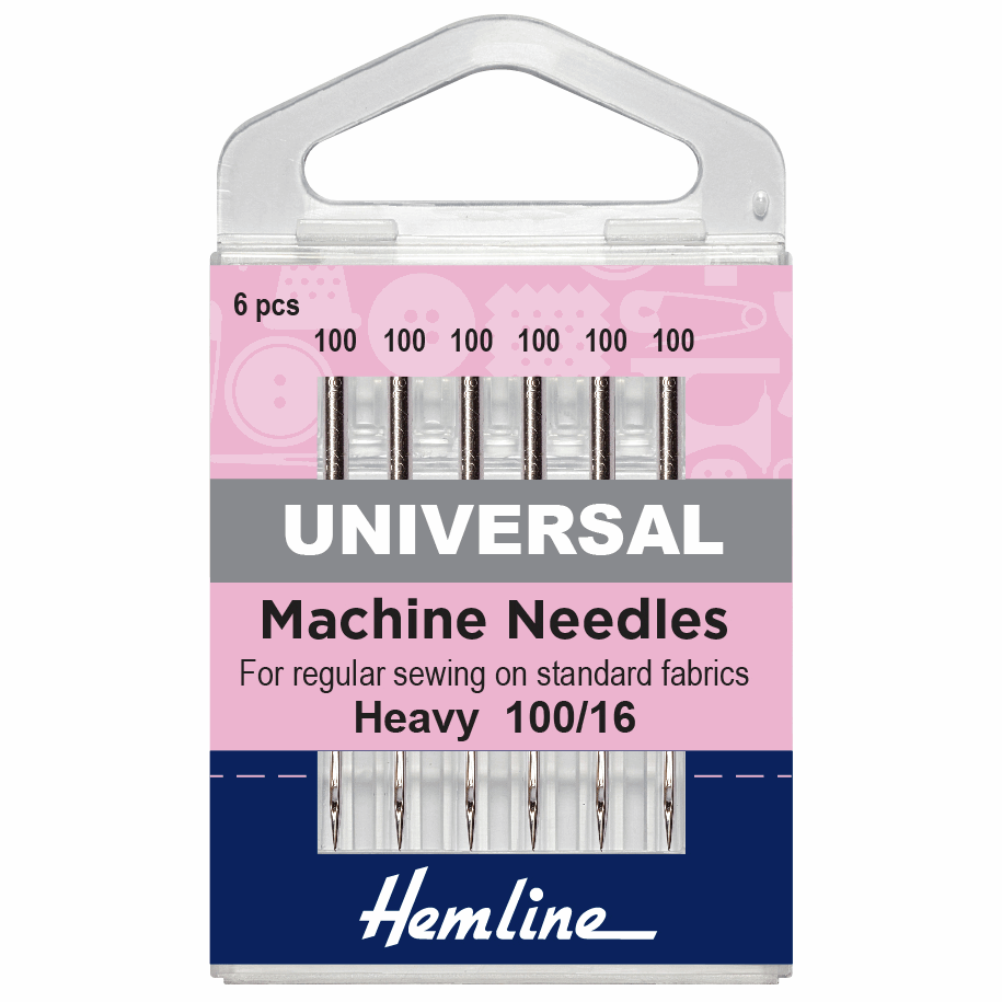 Hemline Universal Machine Needles 100/16 Medium