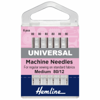 Hemline Universal Machine Needles 80/12 Medium 