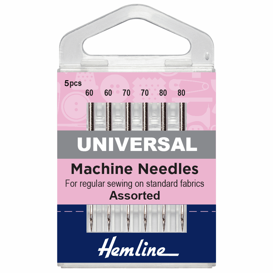 Hemline Universal Assorted Machine Needles 60/70/80 Light 