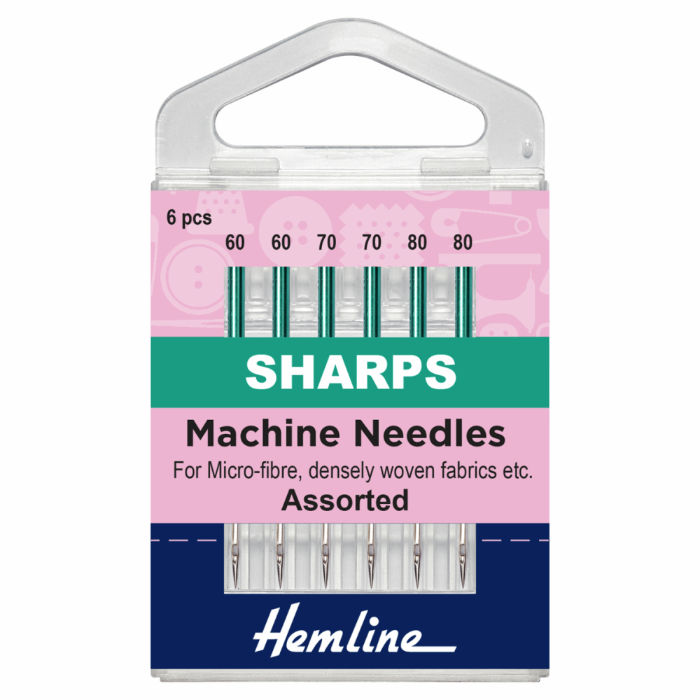 Hemline Sharps Machine Needles Assorted Regular 60/70/80