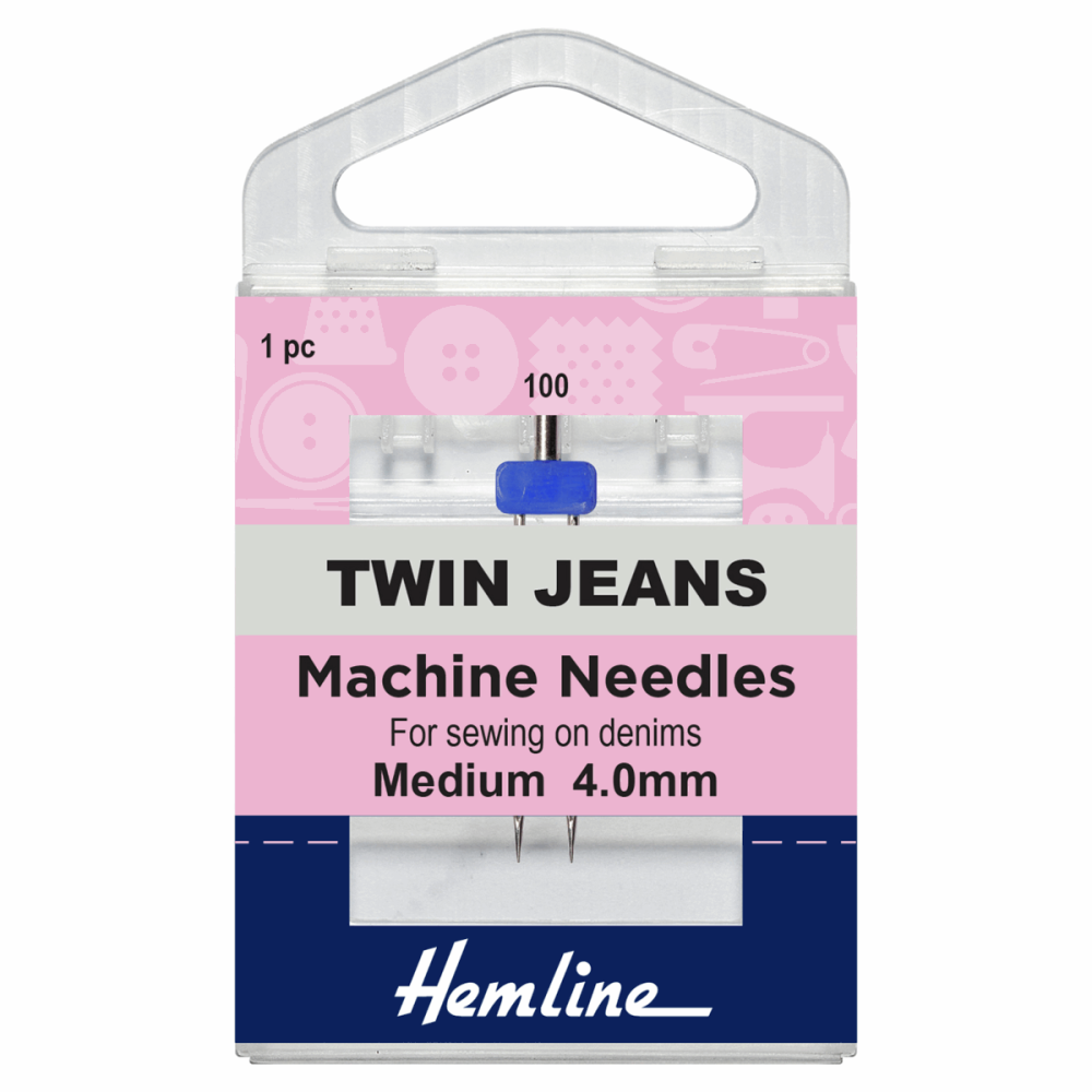 Hemline Twin Jean Needle 4.0mm 100/16 Heavy 