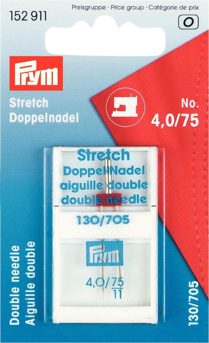 Prym Twin Stretch Needle 4.0mm 75/11 