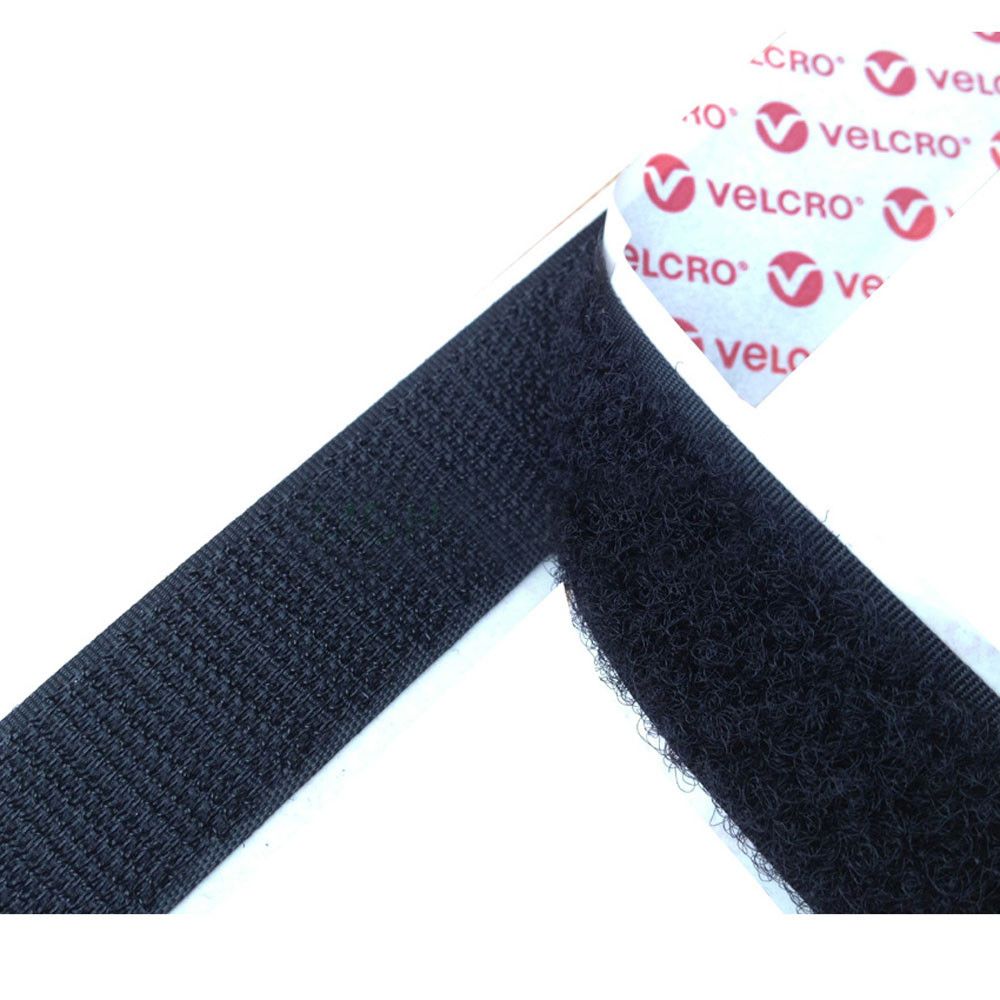 20mm Velcro Stick On Black