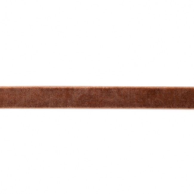 15mm Velvet Ribbon Brown