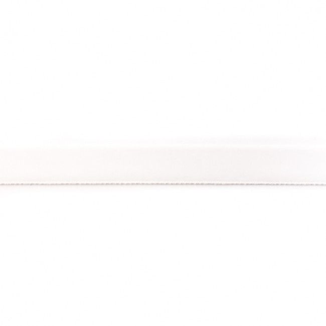 15mm Velvet Ribbon White 