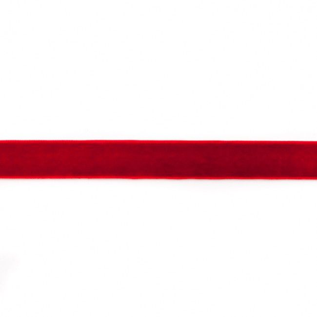 15mm Velvet Ribbon Dark Red