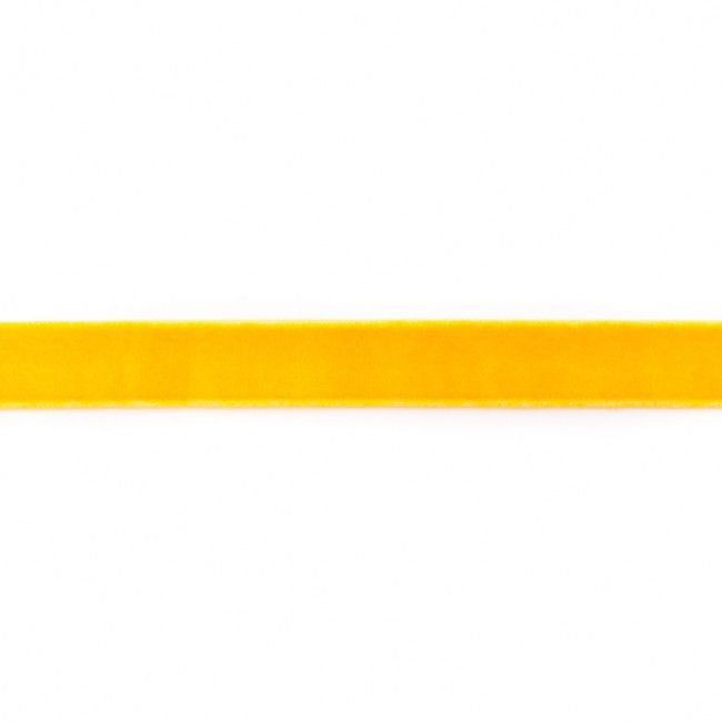 15mm Velvet Ribbon Yellow