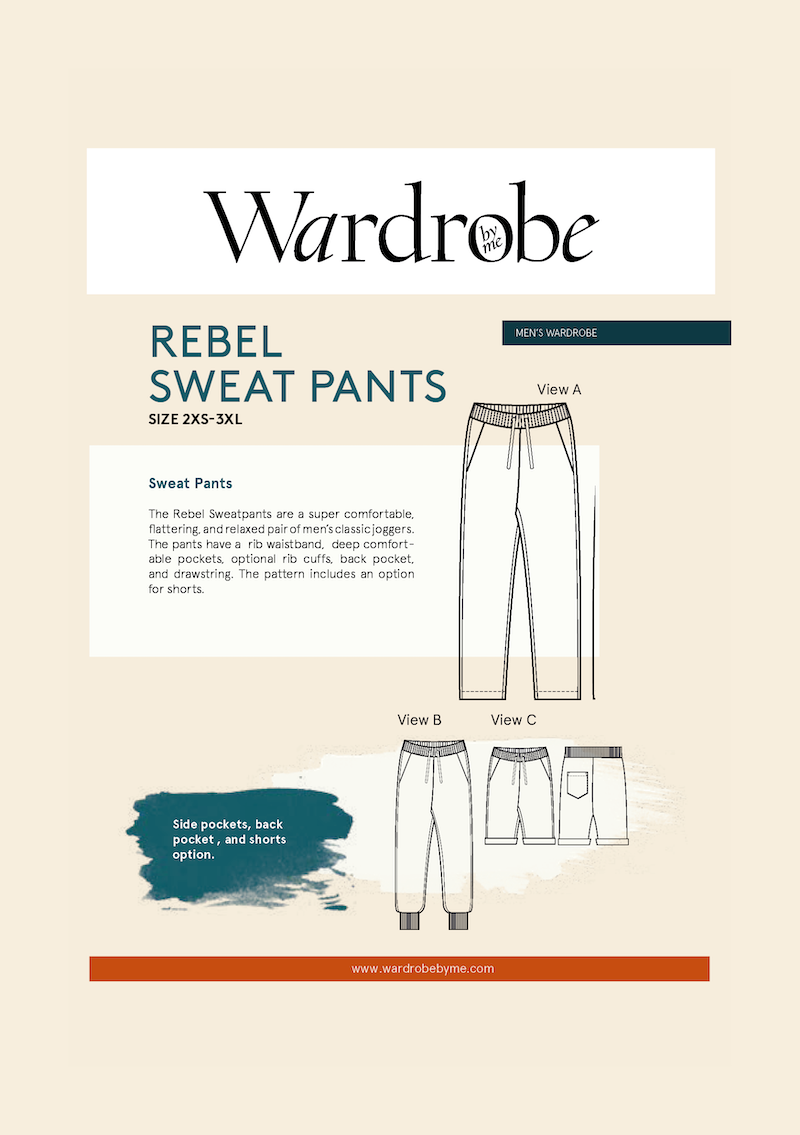 Wardrobe By Me Rebel Sweat Joggers Sewing Pattern