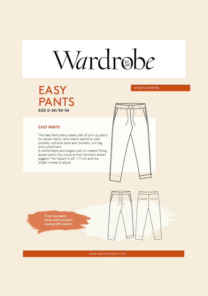 Wardrobe By Me Easy Pant Sewing Pattern