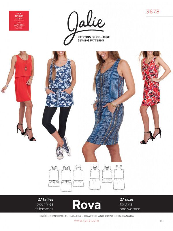 Jalie Henri 3678 Rova Dress & Tunic Sewing Pattern