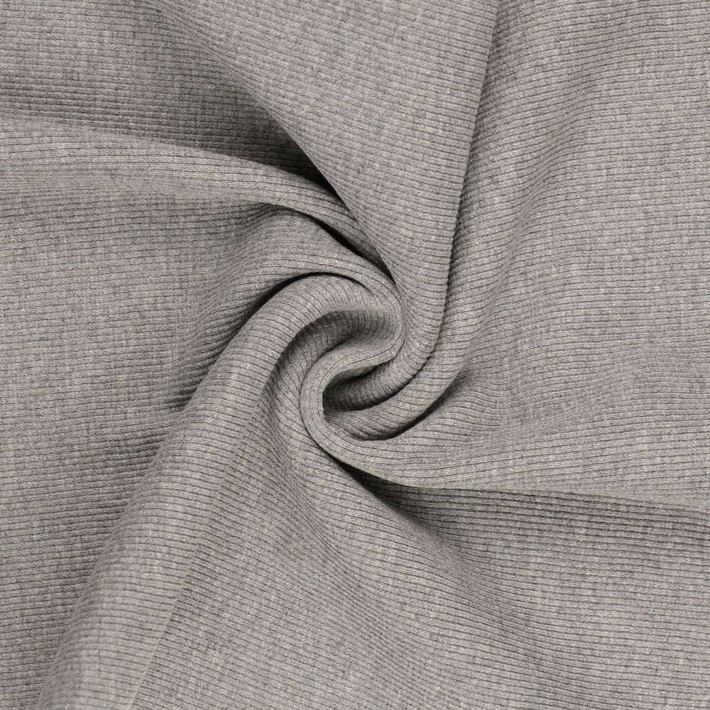 Tubular Ribbing Fabric Mid Grey 