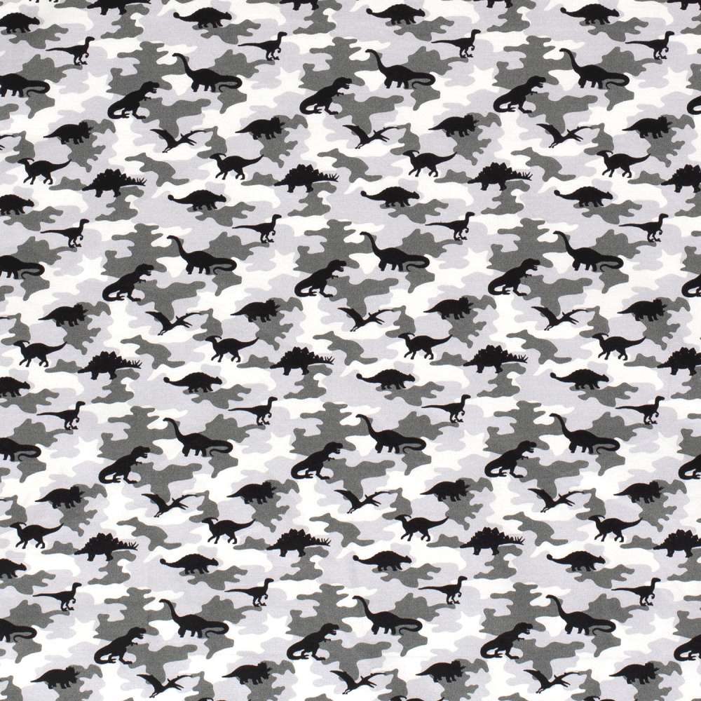 Cotton Fabric Camouflage Dino 