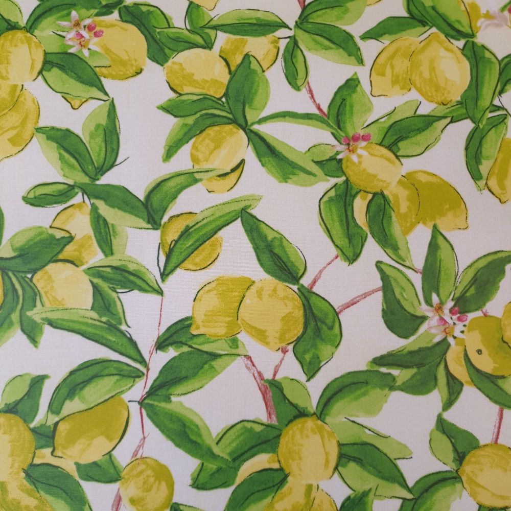Upholstery Cotton Canvas Fabric Sorrento Lemons 