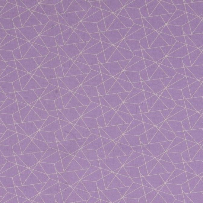 Cotton Fabric Linework Lilac 